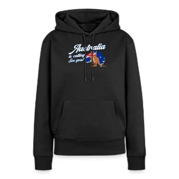 L'Australie appelle un cadeau de kangourou en Australie - Sweat à capuche Premium bio Femme - noir - Devant - Julia (174cm)