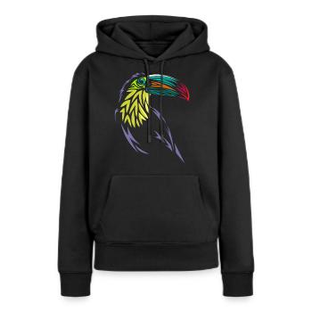 Tribal tucan - Women’s Premium Organic Hoodie - black - Front - Julia (174cm)