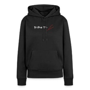 Né à Skijump (saut à ski) - Sweat à capuche Premium bio Femme - noir - Devant - Julia (174cm)