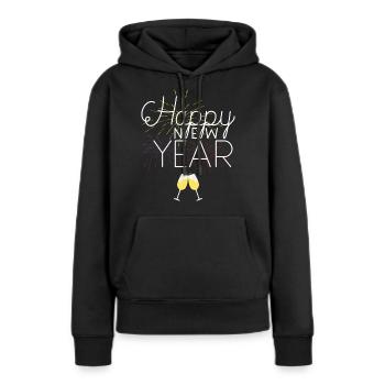 Happy New Year Celebration - Frauen Premium Bio Hoodie - Schwarz - Vorne - Julia (174cm)