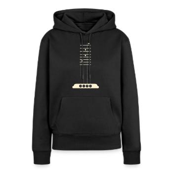 Cadeau d'amant de guitare basse de musicien de frette de guitare basse - Sweat à capuche Premium bio Femme - noir - Devant - Julia (174cm)