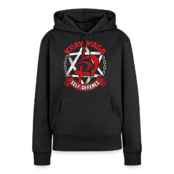 Krav Maga Shalom Israel Kampfsport Militär Sport - Frauen Premium Bio Hoodie - Schwarz - Vorne - Julia (174cm)