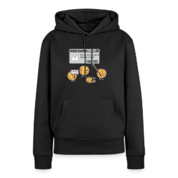 Delete Cookies Funny Internet Meme Browser - Women’s Premium Organic Hoodie - black - Front - Julia (174cm)
