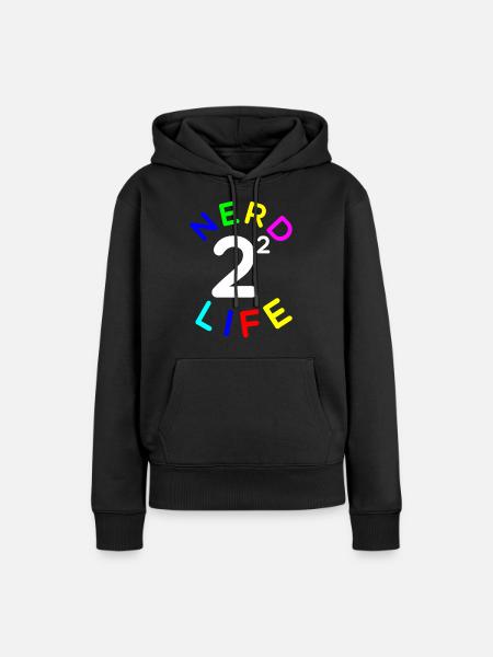 Nerd Math Life - Frauen Premium Bio Hoodie - Schwarz