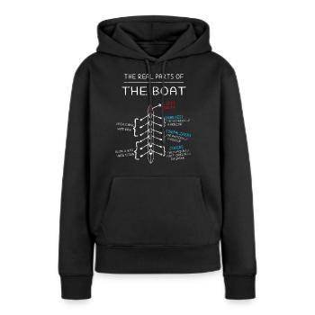 Aviron bateau de rame aviron - Sweat à capuche Premium bio Femme - noir - Devant - Julia (174cm)