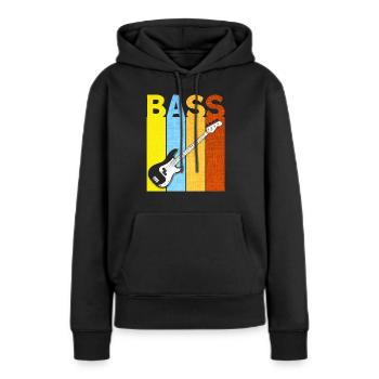 Cadeau de bassiste bassiste bassiste bassiste - Sweat à capuche Premium bio Femme - noir - Devant - Julia (174cm)