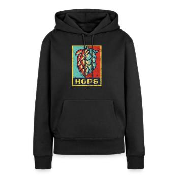 Hops beer beer drinker gift - Women’s Premium Organic Hoodie - black - Front - Julia (174cm)