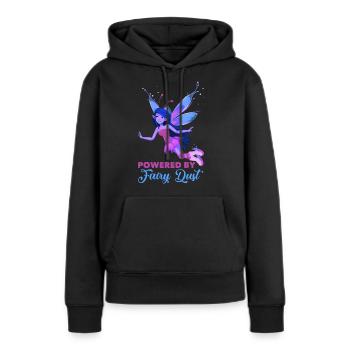 Conte de fées elfe - Sweat à capuche Premium bio Femme - noir - Devant - Julia (174cm)
