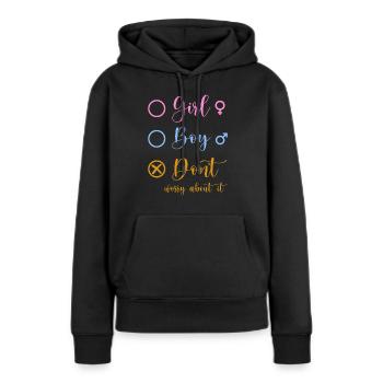 Gender Keeper Gender Reveal Party - Sweat à capuche Premium bio Femme - noir - Devant - Julia (174cm)
