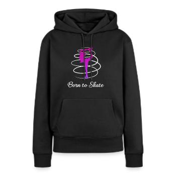 Mädchen Eiskunstlauf Eiskunstlauf Eiskunstläufer - Frauen Premium Bio Hoodie - Schwarz - Vorne - Julia (174cm)
