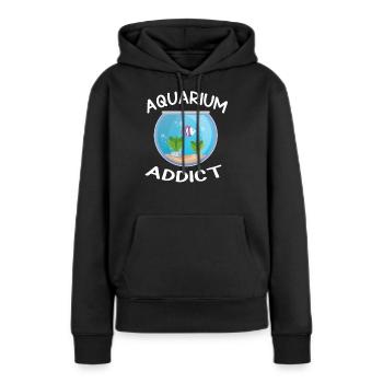 Aquarium - Sweat à capuche Premium bio Femme - noir - Devant - Julia (174cm)