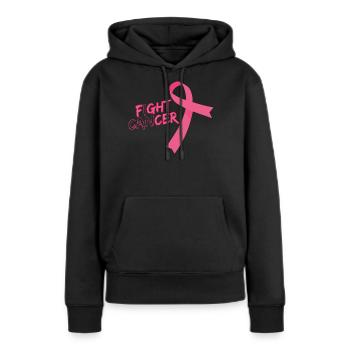 Le cancer du cancer de la santé - Sweat à capuche Premium bio Femme - noir - Devant - Julia (174cm)