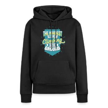 Klettern Kletterer - Frauen Premium Bio Hoodie - Schwarz - Vorne - Julia (174cm)