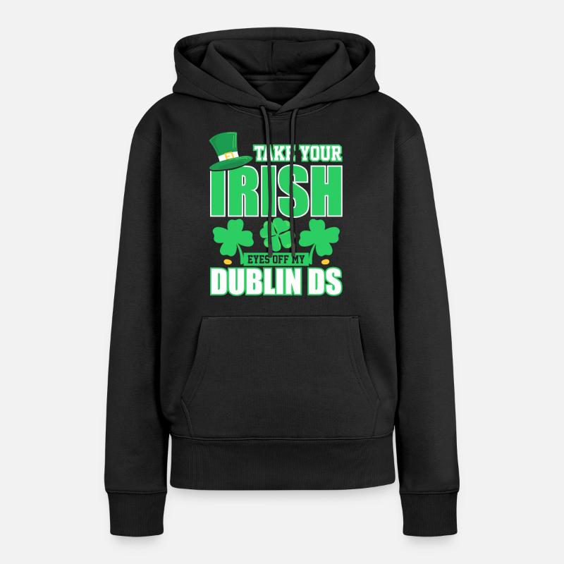 St Patrick’s Day Dublin - Sweat à capuche Premium bio Femme - noir