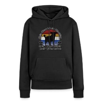 Mischling Hund fantastisch Wunderbar Sunset - Frauen Premium Bio Hoodie - Schwarz - Vorne - Julia (174cm)