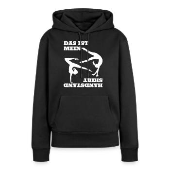 Gymnastik Bodenturnen Handstand Sportlehrer Turner - Frauen Premium Bio Hoodie - Schwarz - Vorne - Julia (174cm)