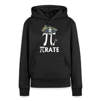 Lustige Pi Day Pirate - Frauen Premium Bio Hoodie - Schwarz - Vorne - Julia (174cm)