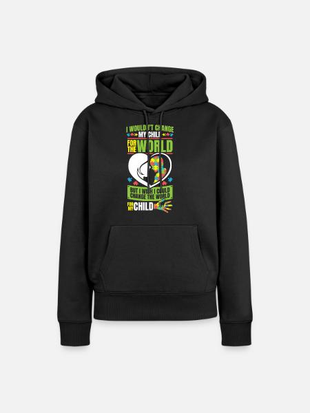 Autismus Bewusstsein - Frauen Premium Bio Hoodie - Schwarz