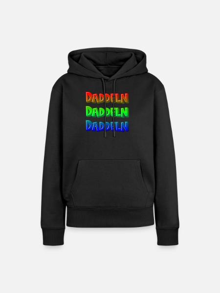 Daddeln - Gamer Design - Frauen Premium Bio Hoodie - Schwarz