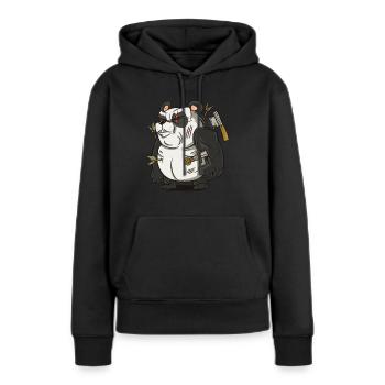 Warrior Panda combattant combattant - Sweat à capuche Premium bio Femme - noir - Devant - Julia (174cm)