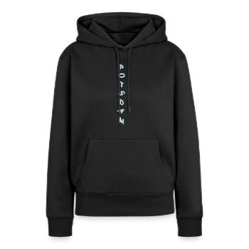 Potsdam - Sweat à capuche Premium bio Femme - noir - Devant - Julia (174cm)