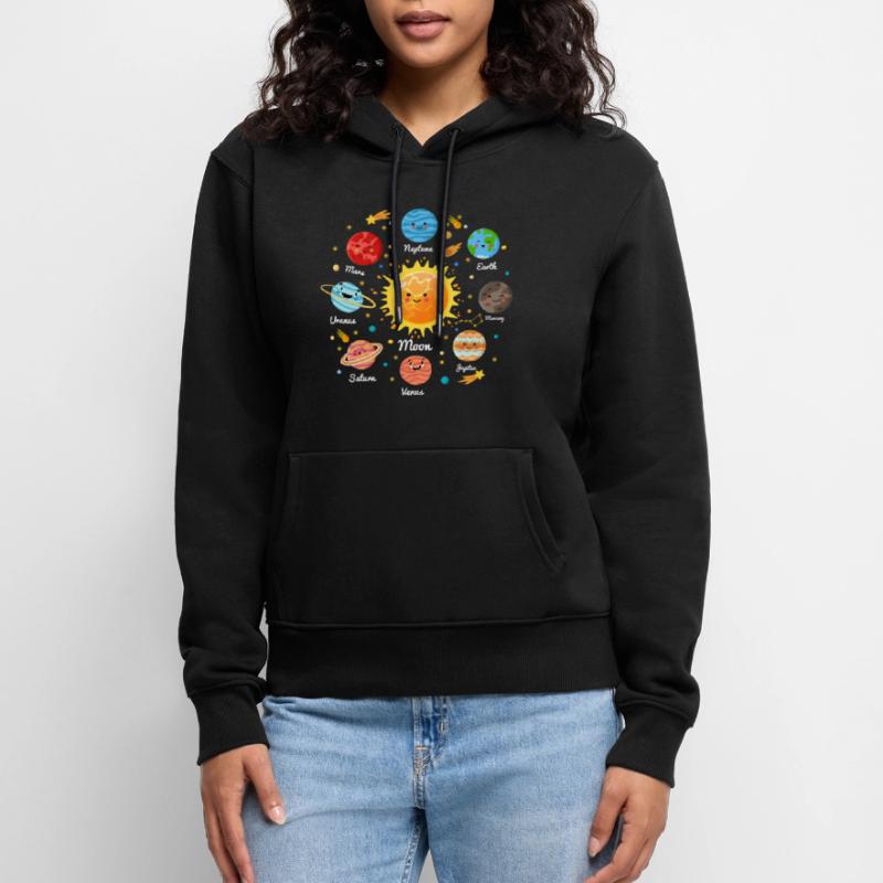Solar System Space Planets for a sience lover Frauen Premium Bio Hoodie