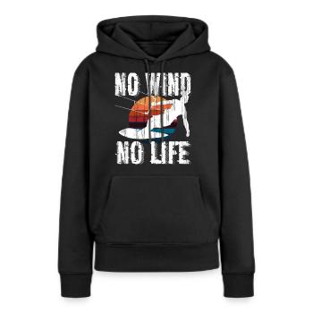 Kitesurf kiteboard kitesurf kiteboard - Sweat à capuche Premium bio Femme - noir - Devant - Julia (174cm)