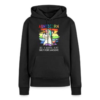 Dabbendes Unicorn Aunticorn Dabbing Unicorn Aunt - Women’s Premium Organic Hoodie - black - Front - Julia (174cm)