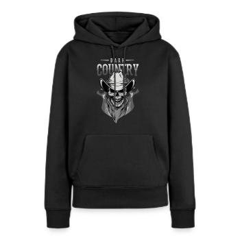 Dark Country, Dark Country Country music, Dark - Sweat à capuche Premium bio Femme - noir - Devant - Julia (174cm)
