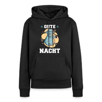 Gute Nacht Schaf - für Schlafsocken als Pyjama - Frauen Premium Bio Hoodie - Schwarz - Vorne - Julia (174cm)
