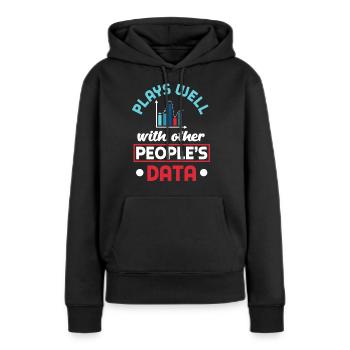 Data Engineering Data Analytics für einen Data - Frauen Premium Bio Hoodie - Schwarz - Vorne - Julia (174cm)