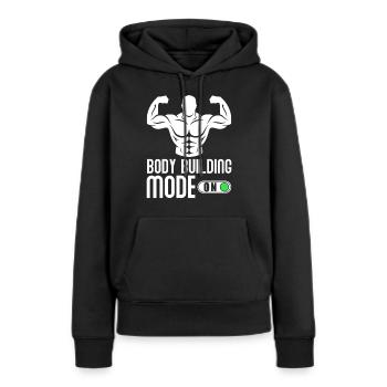 Bodybuilder Body building - Frauen Premium Bio Hoodie - Schwarz - Vorne - Julia (174cm)