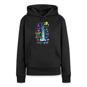 Statue der Freiheit - Frauen Premium Bio Hoodie - Schwarz - Vorne - Julia (174cm)
