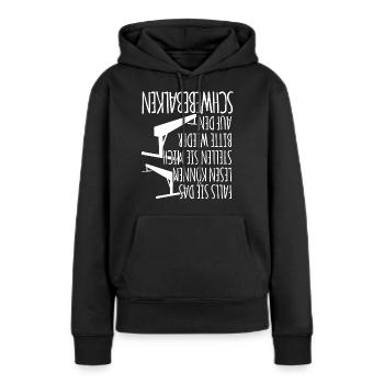Turnen Handstand Schwebebalken - Frauen Premium Bio Hoodie - Schwarz - Vorne - Julia (174cm)