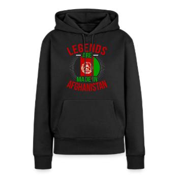 Afghanistan Asie Idée cadeau - Sweat à capuche Premium bio Femme - noir - Devant - Julia (174cm)