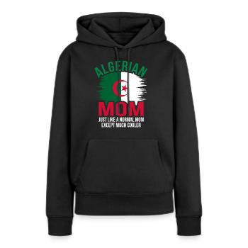 Algerien - Frauen Premium Bio Hoodie - Schwarz - Vorne - Julia (174cm)