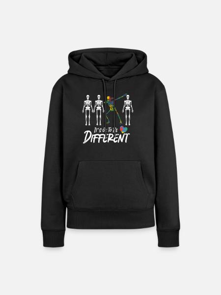 Autismus Bewusstsein - Dame Premium hoodie, økologisk bomuld - sort
