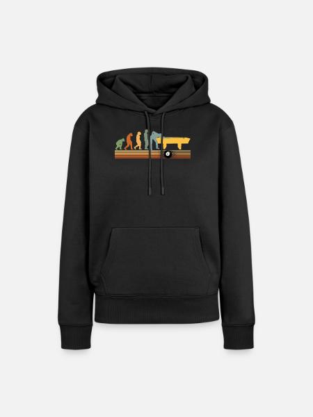 Snooker Evolution Billardtisch Billardkugeln Pool - Frauen Premium Bio Hoodie - Schwarz