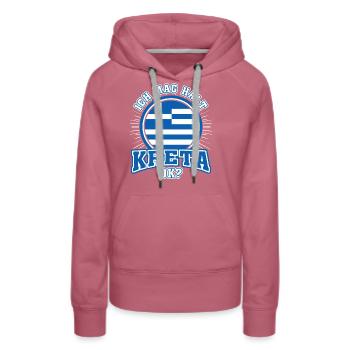 Kreta Urlaub Griechenland - Frauen Premium Bio Hoodie - Malve - Vorne - Isabella (175cm)
