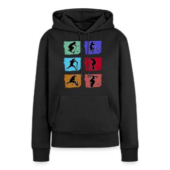 Stunt Scooter Skater Stunt Tretroller Stunt Roller - Frauen Premium Bio Hoodie - Schwarz - Vorne - Julia (174cm)