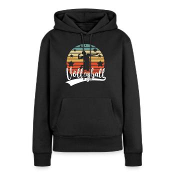 Volleyballer Beach Volleyball Herren Schmetterball - Frauen Premium Bio Hoodie - Schwarz - Vorne - Julia (174cm)