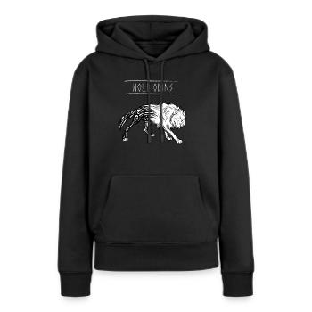 Wolf Odins Viking Valhalla Odin - Sweat à capuche Premium bio Femme - noir - Devant - Julia (174cm)
