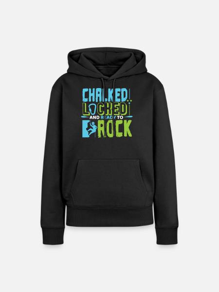 Erklimme den Fels - Frauen Premium Bio Hoodie - Schwarz