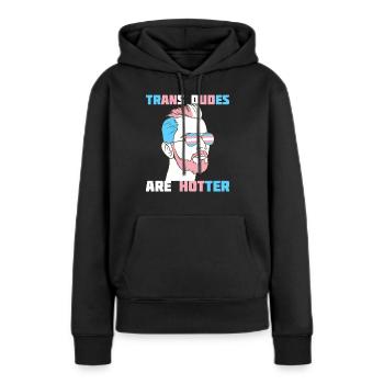 Trans Dudes Are Hotter Transgender Pride Lgbt - Sweat à capuche Premium bio Femme - noir - Devant - Julia (174cm)