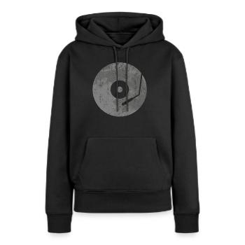 Disques de disques cadeau - Sweat à capuche Premium bio Femme - noir - Devant - Julia (174cm)