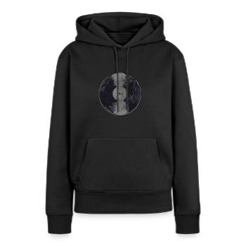 Disques de disques cadeau - Sweat à capuche Premium bio Femme - noir - Devant - Julia (174cm)