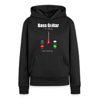 Bassist - Sweat à capuche Premium bio Femme - noir - Devant - Julia (174cm)