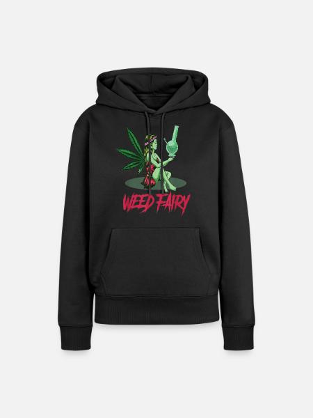 Cannabis Hanf THC 420 - Frauen Premium Bio Hoodie - Schwarz