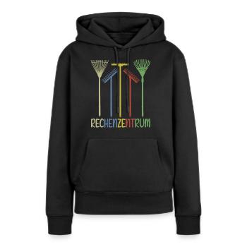 Garten Rechen Rechenzentrum - Frauen Premium Bio Hoodie - Schwarz - Vorne - Julia (174cm)