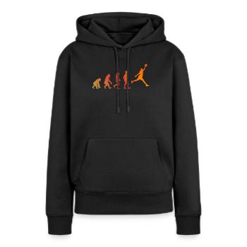 Evolution Basketball Basketballer Dunk Korbleger - Frauen Premium Bio Hoodie - Schwarz - Vorne - Julia (174cm)